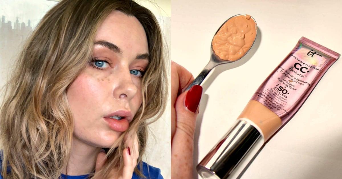 This is exactly how much foundation with SPF you’d need to wear to get enough sun protection.